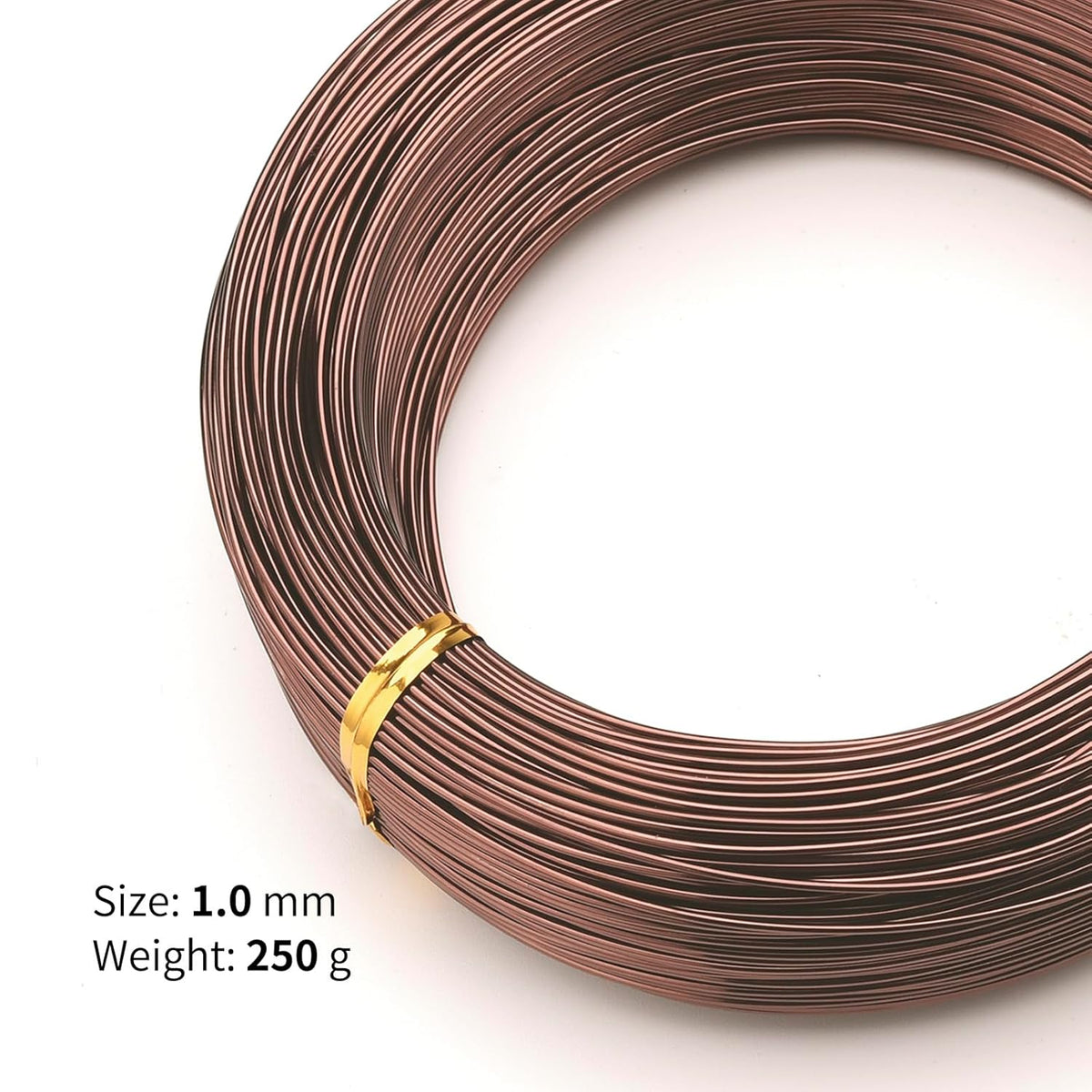Bronze-1.0mm/18gauge -Anodized Aluminum Bonsai Training Wire 250g Large Roll,Many Size to