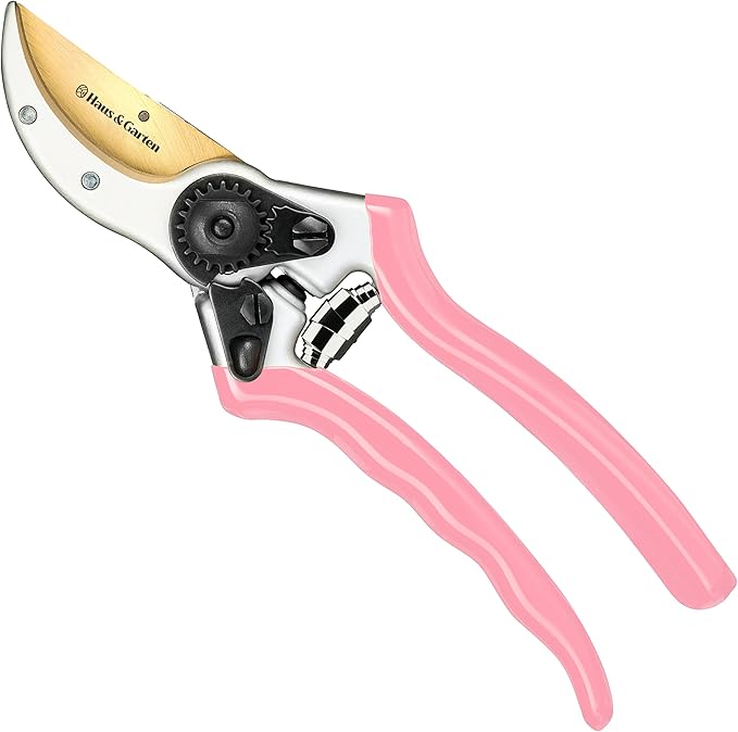 Haus & Garten ClassicPRO 8.5" Premium Titanium Bypass Garden Shears - Use as Pruners, Pruning