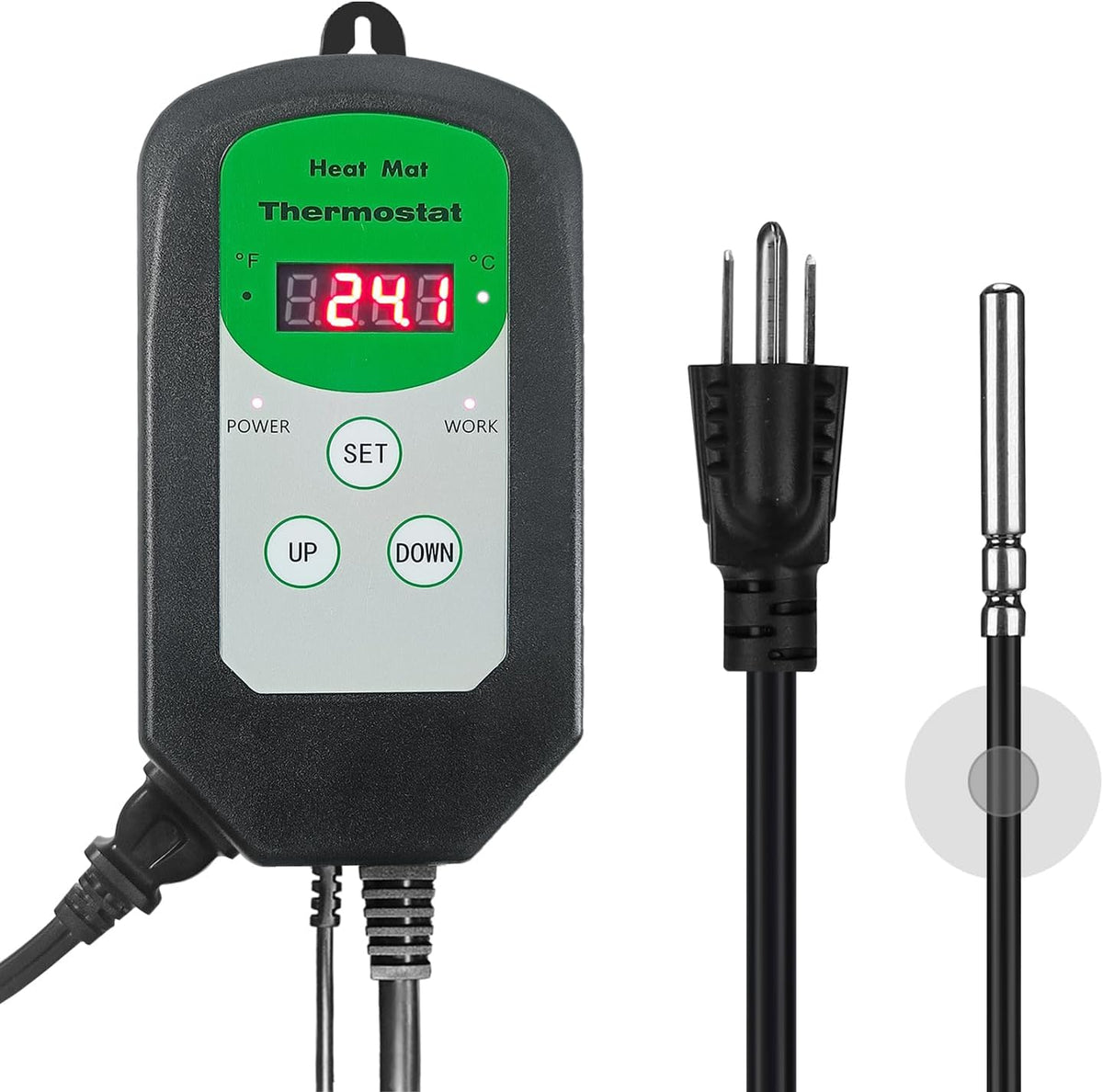 Digital Heat Mat Thermostat Temperature Controller (EMC Certified) for Seed Germination, Reptiles
