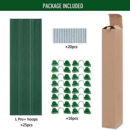 MAXPACE Greenhouse Hoops for DIY 2.7ft or Wider Grow Tunnel, Rust-Free Fiberglass Support Hoops