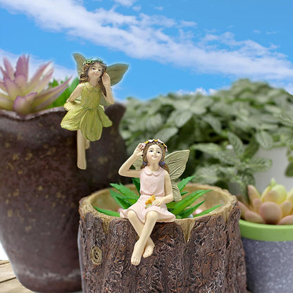 Garden Miniatures Fairies Mini Garden Figurine Set Fairies Statues Without a Stick for Outdoor