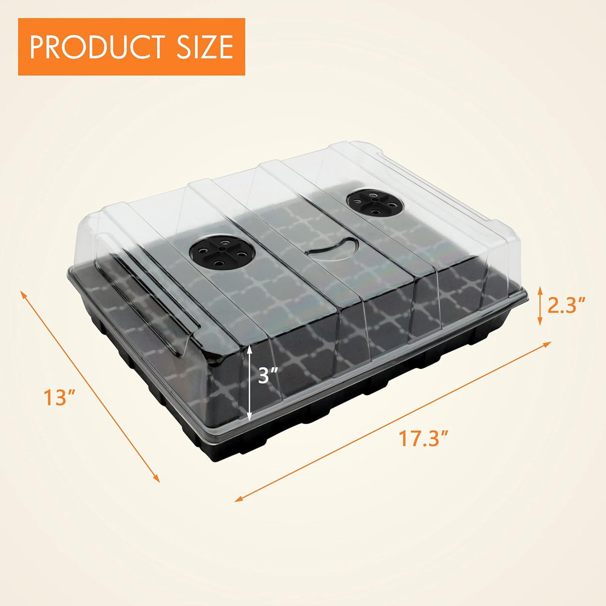 Gardzen Seed Starter Tray, 5 Pack Smiling Face Plant Germination Trays with Total 350-Cell, Seed