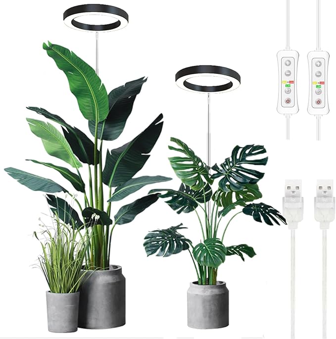 Plant Grow Light,yadoker LED Growing Light Full Spectrum for Indoor Plants,Height Adjustable