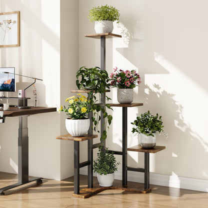 Yzosvki Corner Plant Stand Indoor, 6 Tiered Corner Plant Shelf Flower Stand for Multiple Plants