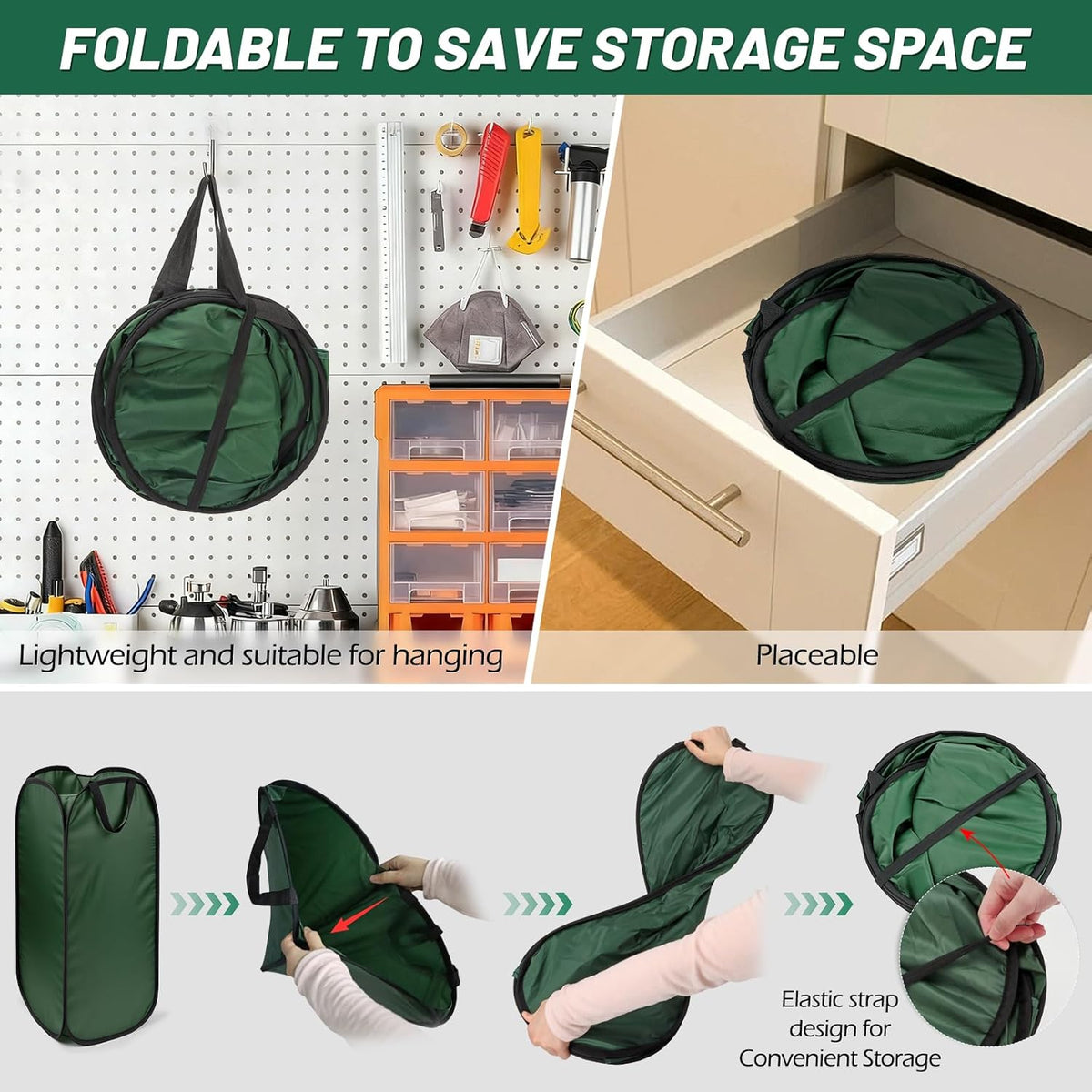 2Pack Reusable Pop-Up Yard Waste Bag Holder, Designed for 30 Gallon Paper Lawn Bags, Multi-Use