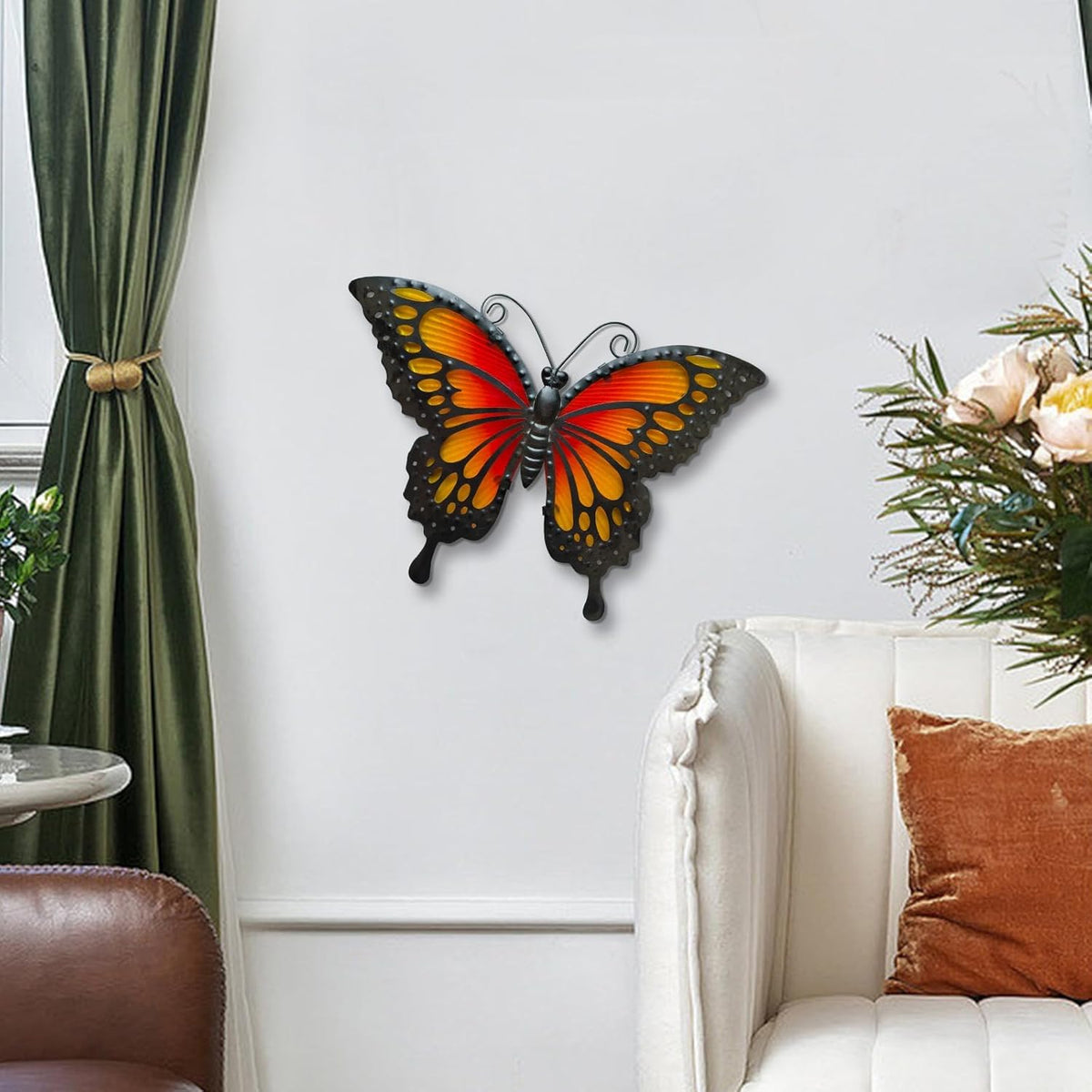 LIFFY Butterfly Wall Decor Butterfly Garden Ornaments Outdoor Indoor Metal Wall Art Decor Home