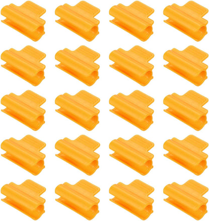 uxcell Greenhouse Clamps for 5/8inch PVC Pipe, 20pcs Greenhouse Film Clamps Shading Net Rod Clip