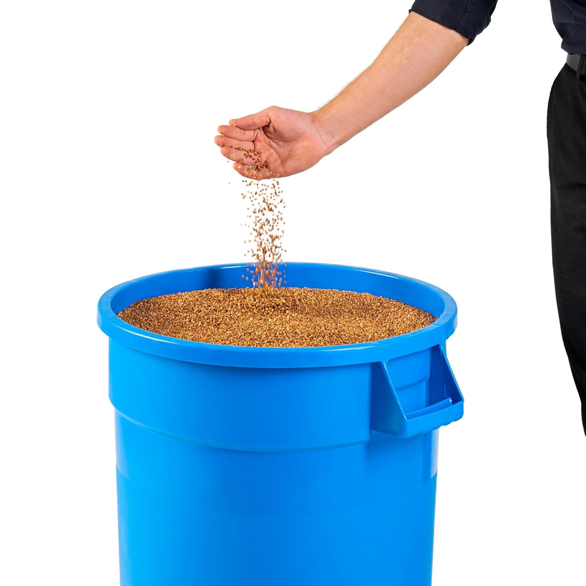 PRO&Family 20 Gallon Trash Can with Lid Round Ingredient Storage Containers Recycling Bin Kitchen