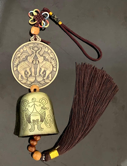 Traditional Lucky Feng Shui Wind Chime Bell Hanging Ornament Decoration for Protection Success