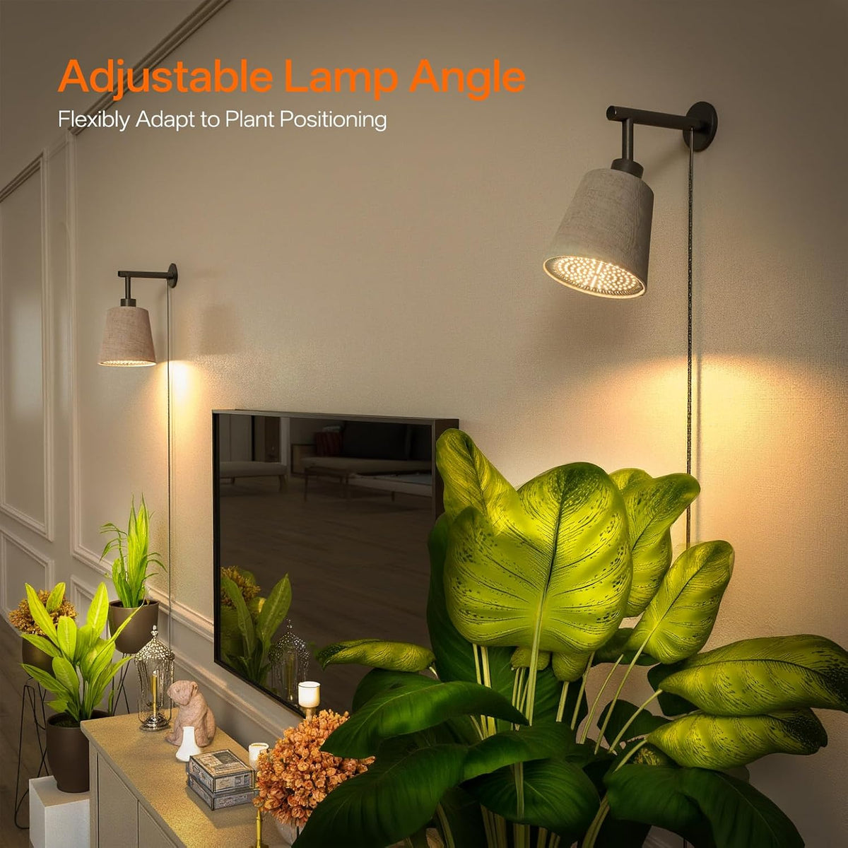 Bstrip Hanging Grow Lights for Indoor Plants, 25W Full Spectrum, 4H/9H/14H Timer, 3000K