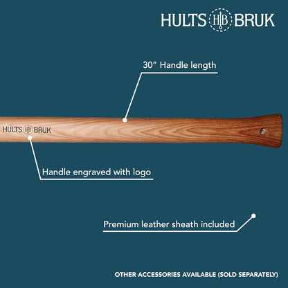Hults Bruk 840740 Sarek Splitting Axe - 3.5 lb Head, 30" Handle