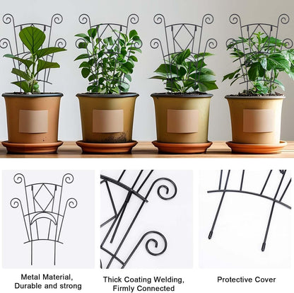 Stackable Plant Support Stakes, 2 Pack Metal Twig Plants Trellis for Indoor and Outdoor Use, Garden