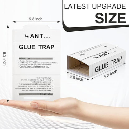 Qualirey Ant Traps Indoor, Upgraded Peanut Butter Scented, Larger 10pcs Ant Spider Cockroach