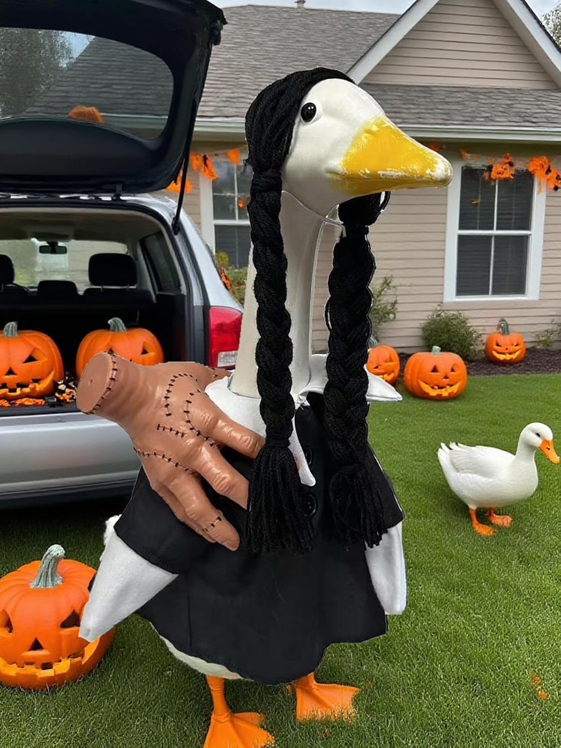 YLYGJGL Halloween Porch Goose Costume Set - 23 Inch White Goose Decor, Carnival Easter Party