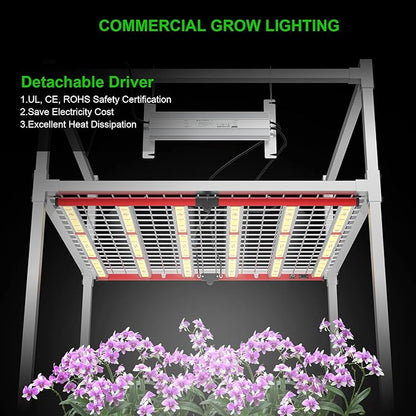 AGLEX 600W LED Grow Lights, Full Spectrum Grow Light with UV IR, Daisy Chain Plant Bar Style Grow