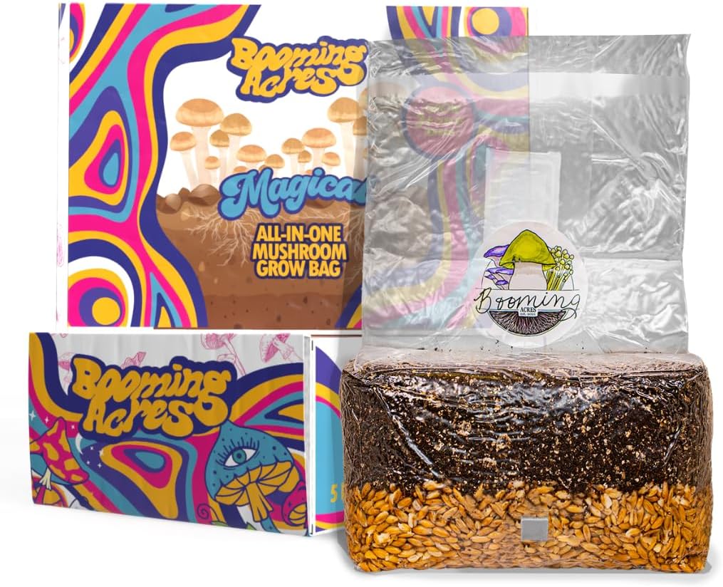 | The Magical 5lb All-in-One Mushroom Grow Bag | Mushroom Grow Kit | Harvest Your own Happiness |