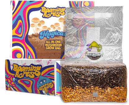 | The Magical 5lb All-in-One Mushroom Grow Bag | Mushroom Grow Kit | Harvest Your own Happiness |