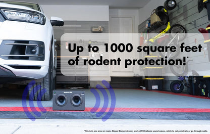 1000x Powerful Plug-in Ultrasonic Mouse and Rodent Deterrent for Buildings, Garages, Attics and