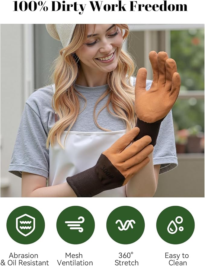 VerdantVibes 9-Piece Garden Tool Set - Heavy Duty Gardening Hand Tools with Ergonomic Non-Slip