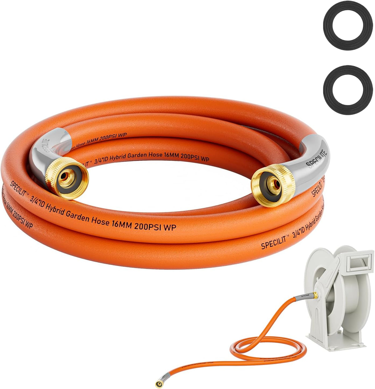 SPECILITE Garden Water Hose 5 ft x 3/4 in with Female to Female Connector, Small Leader Hose for