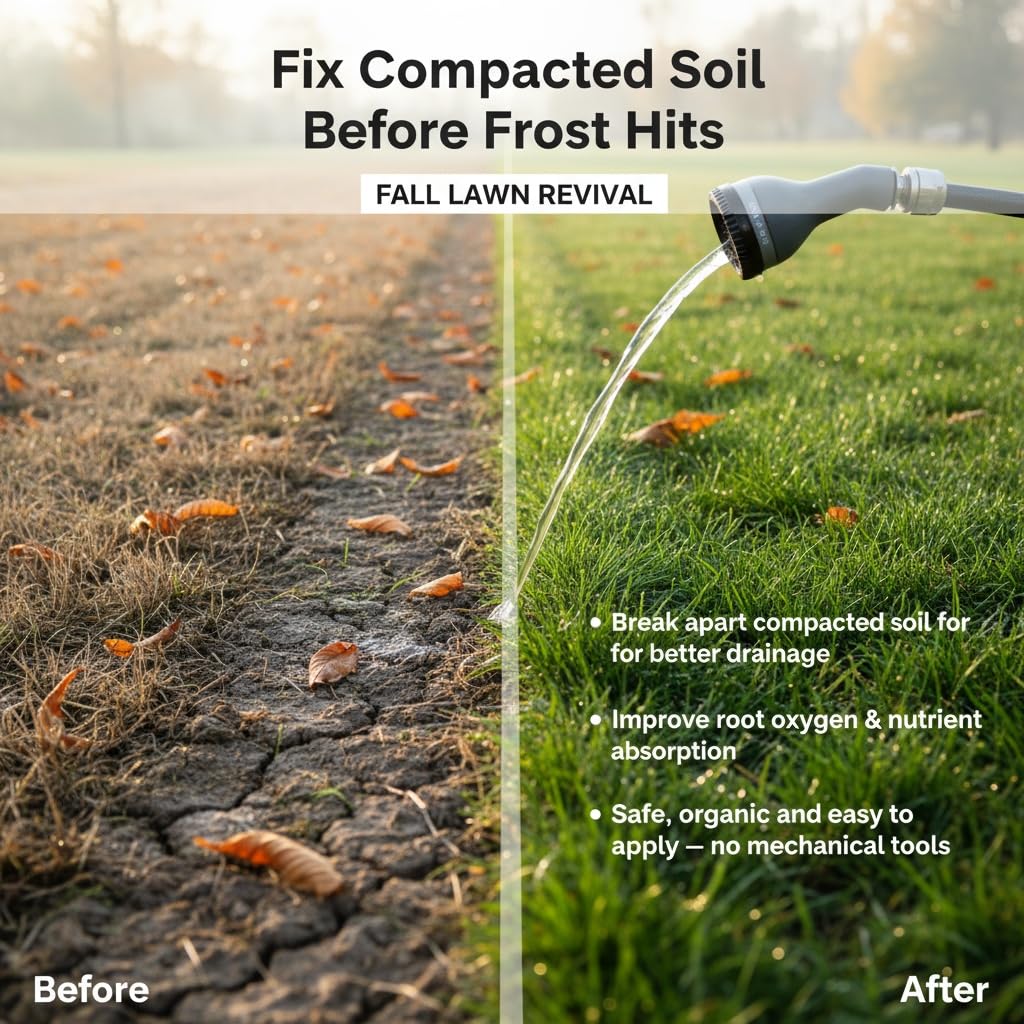 Soft Soil Liquid Soil Aerator & Lawn Treatment to Fix Compacted Soils, Improve Drainage with