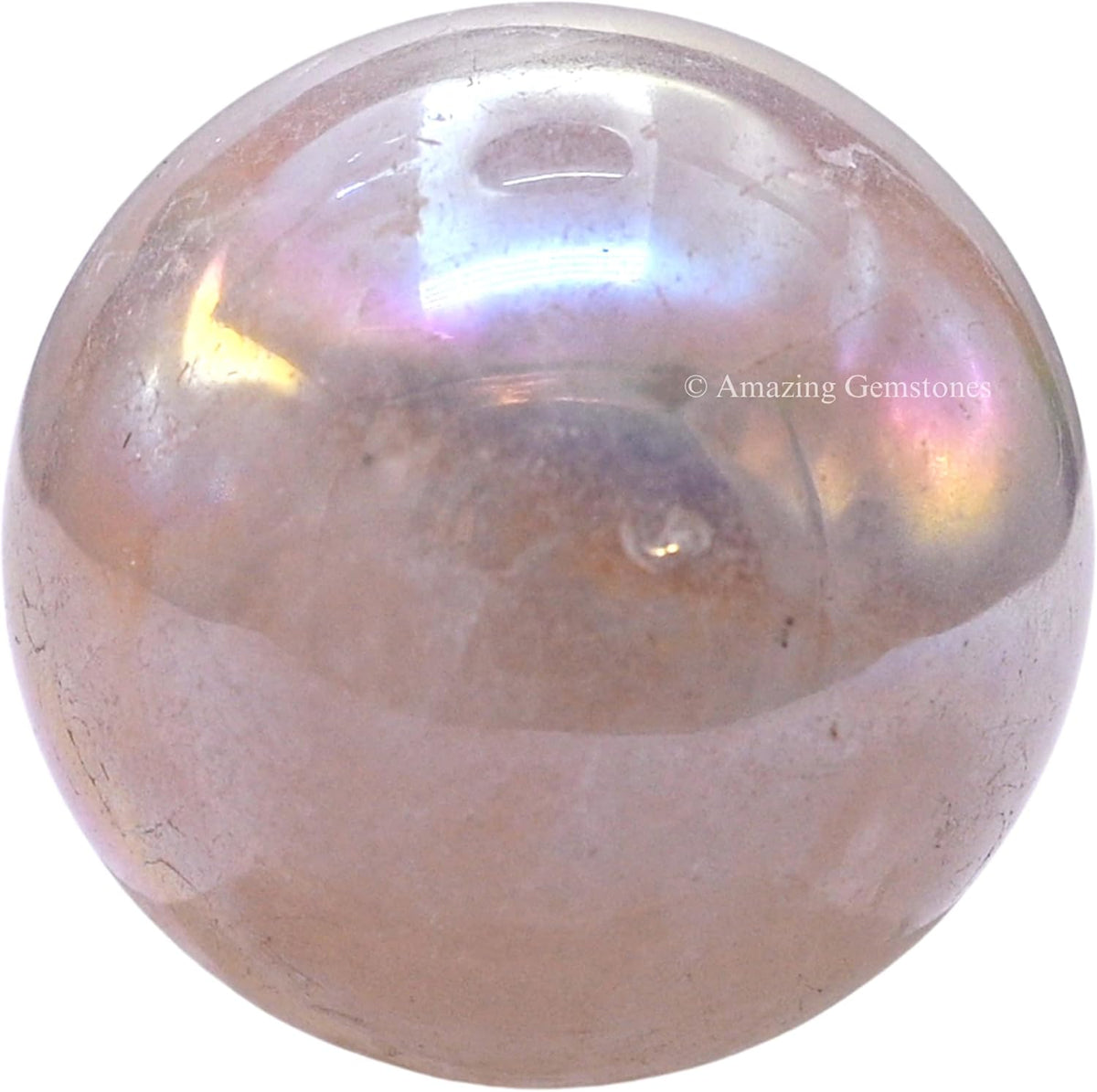 Amazing Gemstone Angel Aura Rose Quartz Crystal Ball - 1" Inches Crystal Sphere Meditation Balls