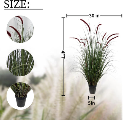 Artificial Plant 47in(1pack) Tall Artificial Grass Plant,Faux Plants Indoor Home Decorative