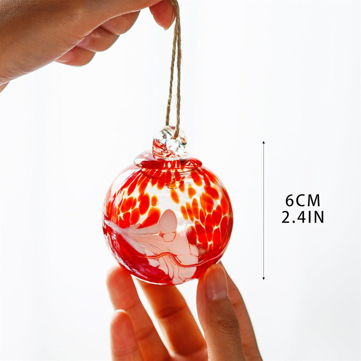 6pcs Hand-Blown Glass Christmas Ornaments Balls Hanging Glass Balls Witches Ball Gazing Ball for