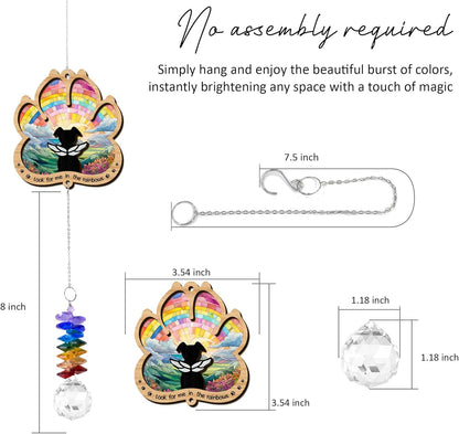 2 Layered Ornament Suncatcher - Rainbow Bridge - Christmas Birthday Gifts for Dog Lover - Dogs