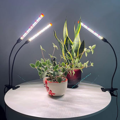Clip Grow Lights for Seed Starting Seedlings with Timer, Enough Bright 18 Watt Power Home Plug, Not