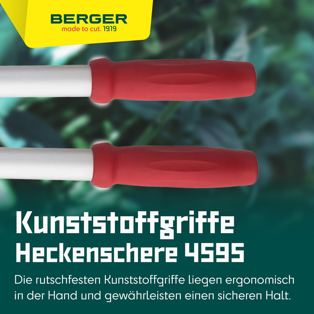 Berger hedge shear comfort 4595 with serrated blades and damper, length 57 cm