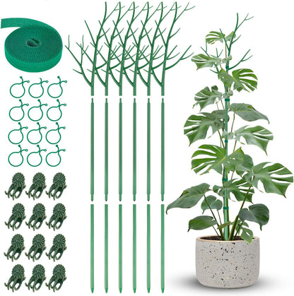 NiHome Comprehensive Plant Support Stake Set of 6 - Durable, UV Resistant 39.5" Stakes with