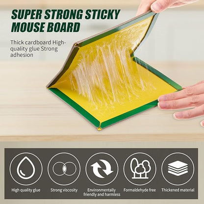 Qualirey 30 Pcs Large Sticky Traps for Mice and Rats Mouse Traps Glue with Enhanced Stickiness