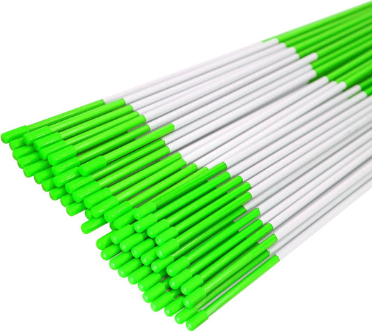 Driveway Markers Snow Stakes 48 inch Green Plow Stakes Reflective Fiberglass, Pack of 100 for