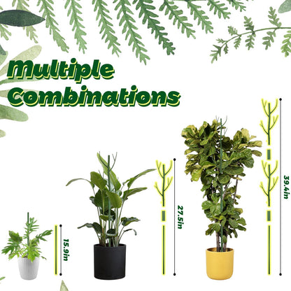 8 Pack Monstera Plant Support Stakes, 27.5inch Detachable Twig Plant Support Stakes with 12 Orchid