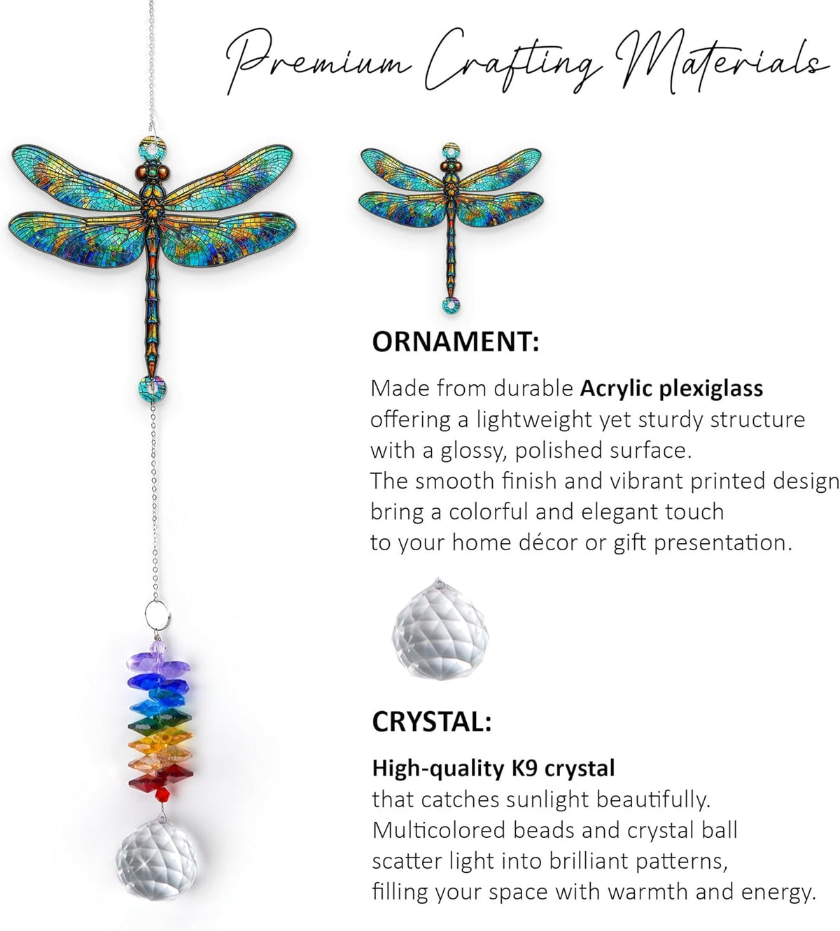 1 Layered Ornament Suncatcher - Dragonfly Gifts - Dragonflies Decor - Christmas Birthday Gifts for