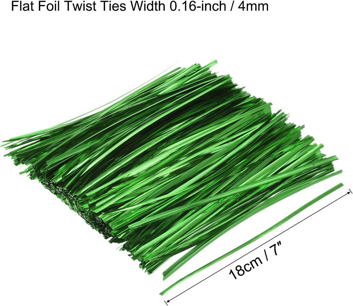 MECCANIXITY Foil Twist Ties 7" 18cm Metallic Plastic Closure Tie for Tying Bread, Candy, Cookies