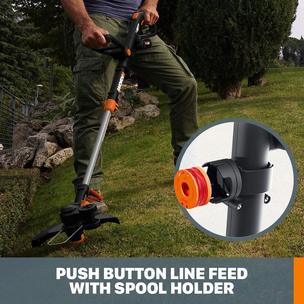 Worx String Trimmer/Edger/Lawn Mower 3-in-1 Grass Trimmer GT Revolution 20V 12" (2 Batteries &