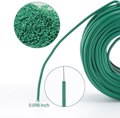 YDSL 100 Feet Soft Tie for Plants, 3 Pack Green Twist Garden Ties Gardening Supplies for Supporting