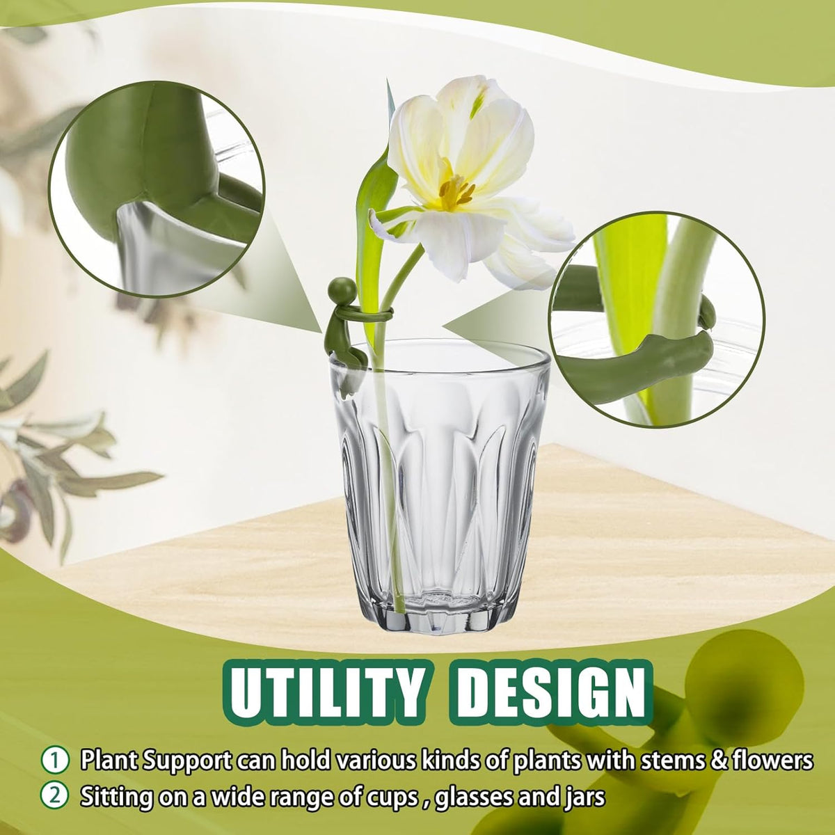 6pcs Plant Propagation Buddy, Propagated Plant Holders,Plant Stem Support,Plant Support for