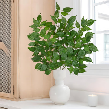 Ficus Leaves Artificial Branches 41.3" Faux Ficus Tree Branches Fake Greenery Plant Spray for Tree