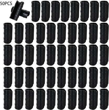 50 PCS 1 inch Greenhouse Clamps Clips 26mm Black ABS Snap Clamp Tube Clip Garden Buildings Tube