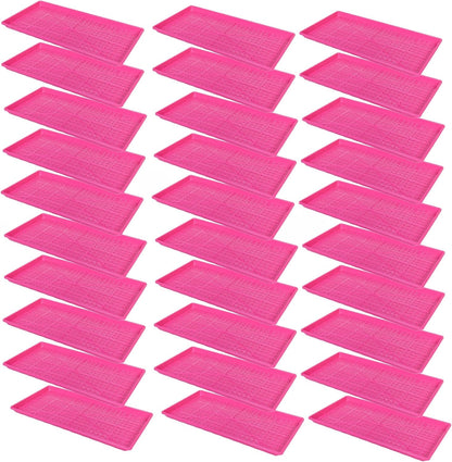 SUNPACK 10" x 20" Heavy Duty Mesh Plastic Seed Starting Tray, Magenta, 1" (Pack of 30) - Ensures