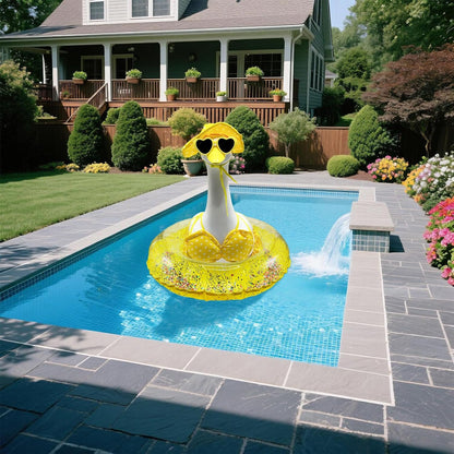 Hawaiian Goose Clothes & Bikini Goose Clothes (4pec) - Fits Large 23" H Statue - Outdoor Garden