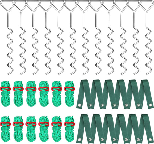Sintuff 12 Set Tree Stakes and Supports Kit for Anti Hurricane Leaning Trees Straightening Heavy