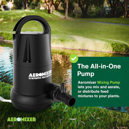 Aeromixer Synthetic 3/4 HP Submersible Mixing + Aerating Pump - Submersible Water Pump for Nutrient