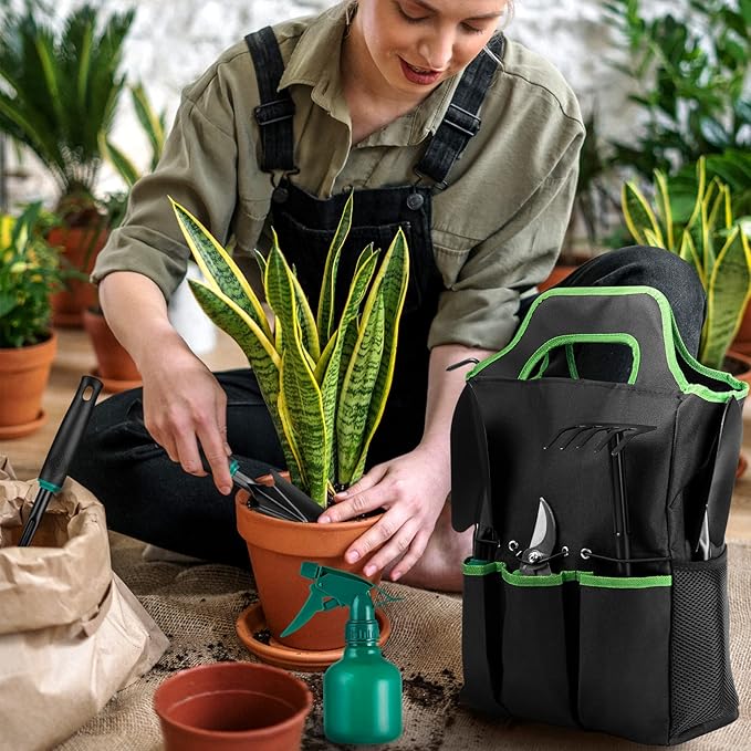 9 PCS Garden Tool Set Kids Gardening Tool Kit for Digging, Planting and Pruning, Gardening Hand