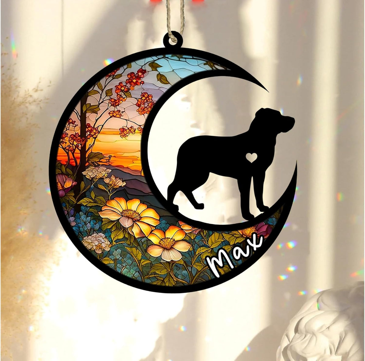 Personalized Dog Memorial, Custom Name Greater Swiss Mountain Dog Christmas Ornament with Name