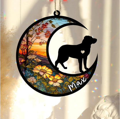 Personalized Dog Memorial, Custom Name Greater Swiss Mountain Dog Christmas Ornament with Name