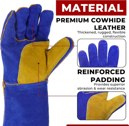 HANDLANDY Animal Handling Gloves, Falconry Cat Glove Bite Proof, Thorn Proof Rose Pruning Gardening